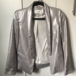 As good as new one of a kind silver Sandro blazer